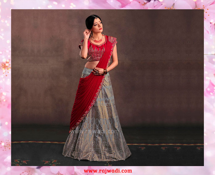 Lehenga_saree_look